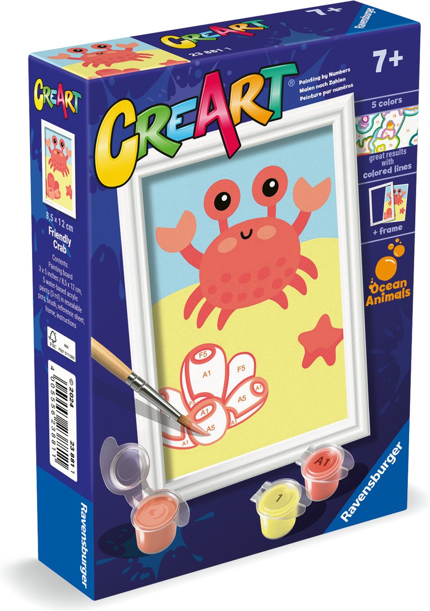 Peinture créative par numéro Ravensburger - Crabe tendance