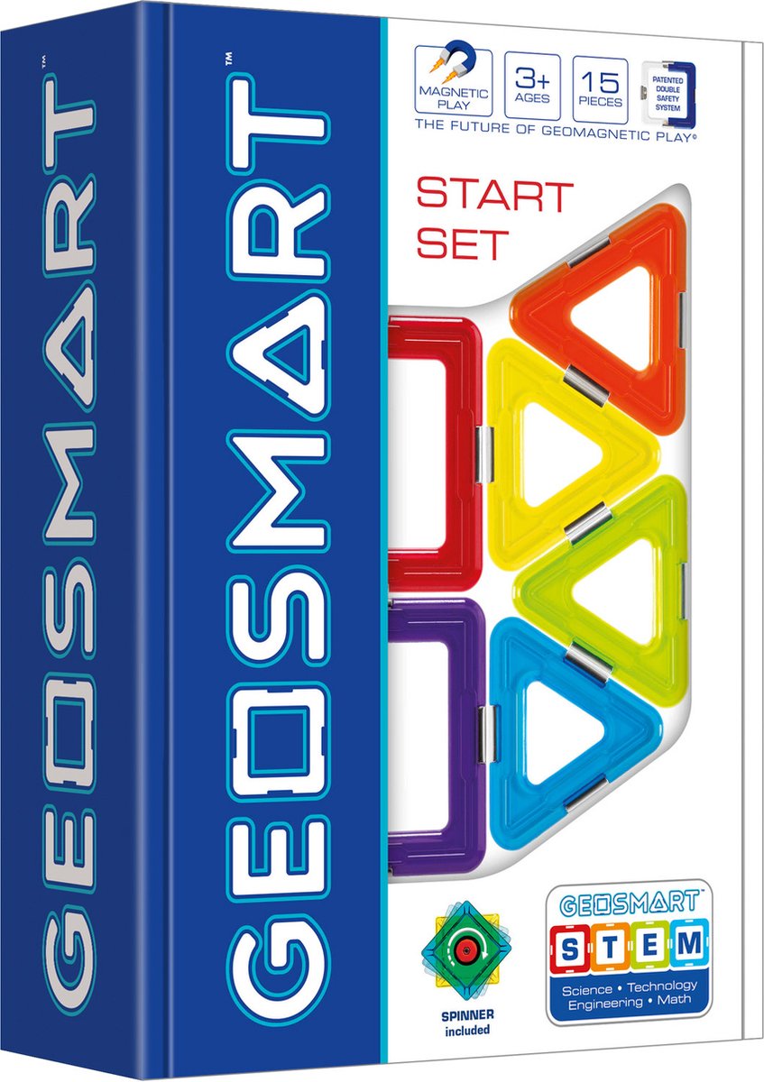 Geosmart start set - jouets de construction magnétiques - sets de base éducatifs 31 pièces - construction géométrique - à partir de 5 ans