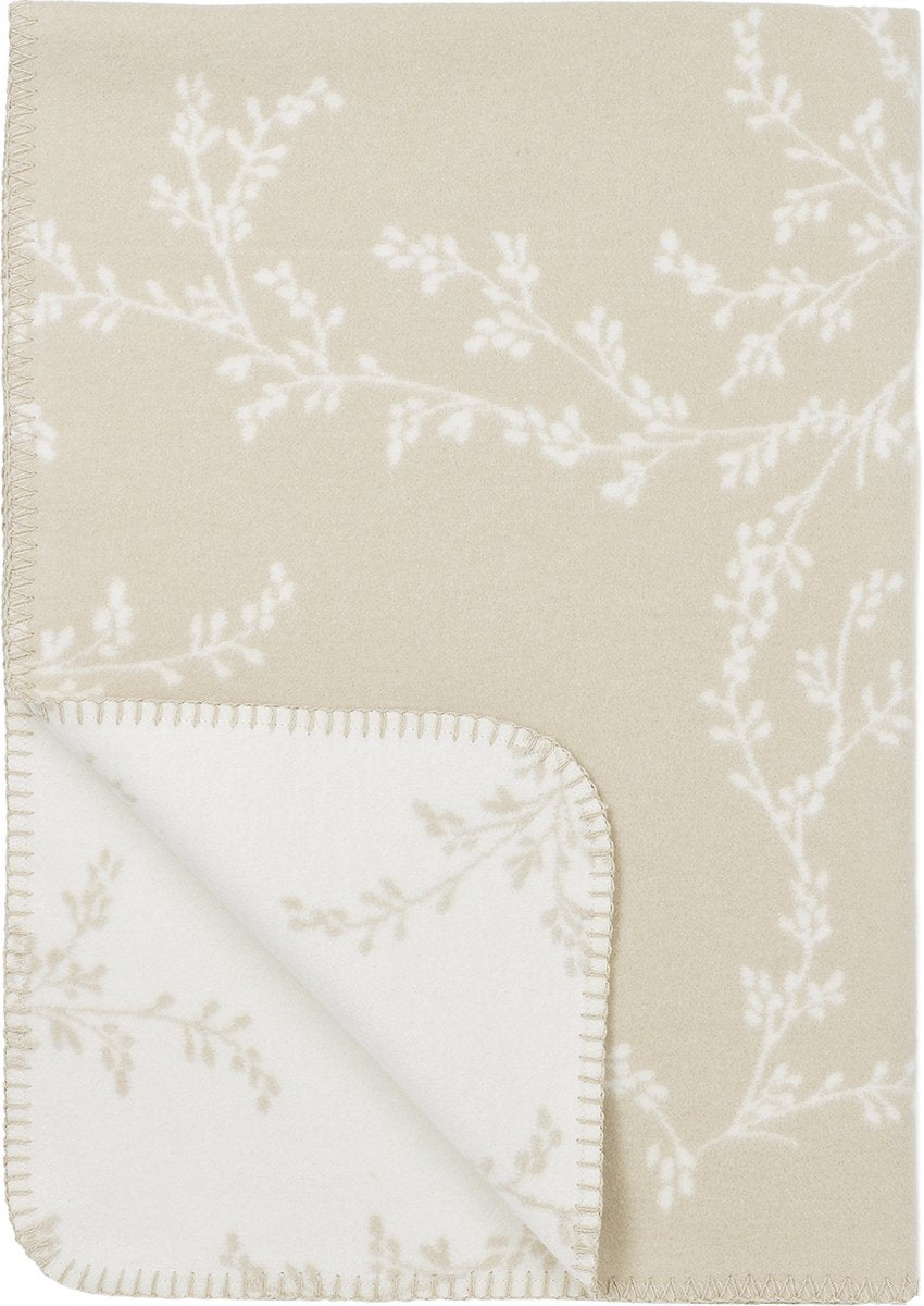 Couverture de berceau Meyco branches de bébé - tissée - sable - 100x150cm - 1,0 tog