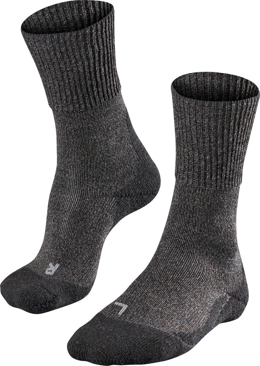 Falke tk1 laine anti-ampoules laine épaisse matériau fonctionnel chaussettes de marche hommes gris - taille 44-45