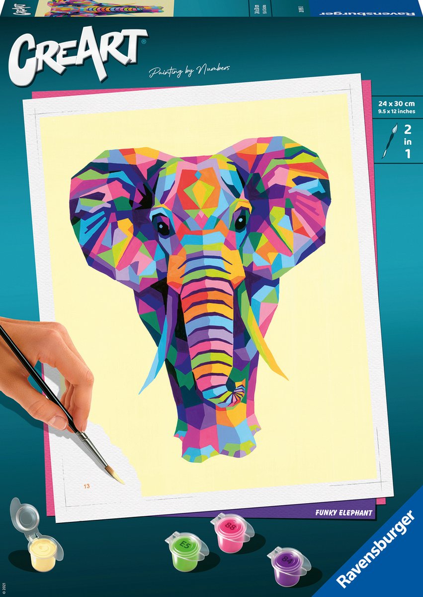 Ravensburger creart peinture par numéro - éléphant