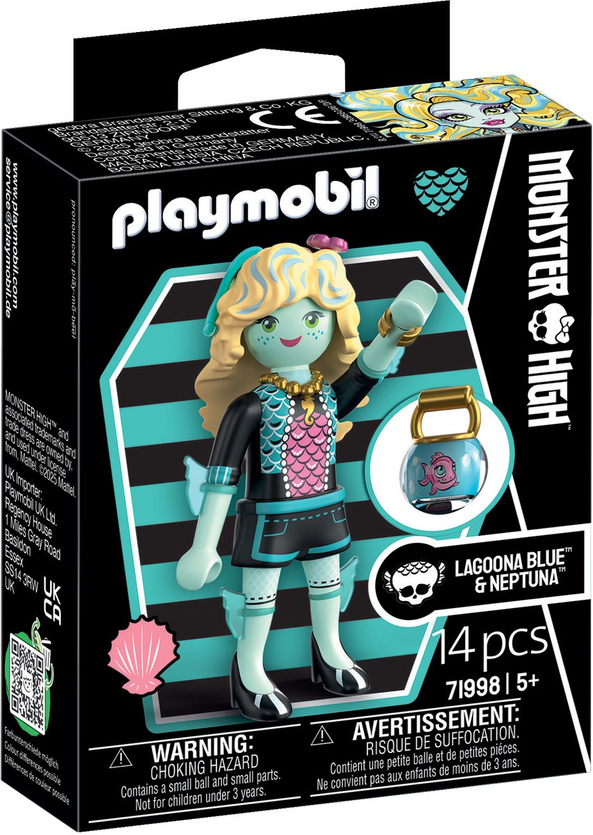 Playmobil | monstre haut | bleu lagon | figurine de jeu pour des aventures créatives d'Halloween, des rêves de monstres sous-marins | avec accessoires pour figurines | excellent cadeau pour les enfants âgés de 4 ans et plus | 71998