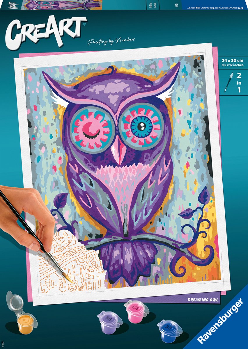 Ravensburger peinture créative par numéro - hibou rêveur