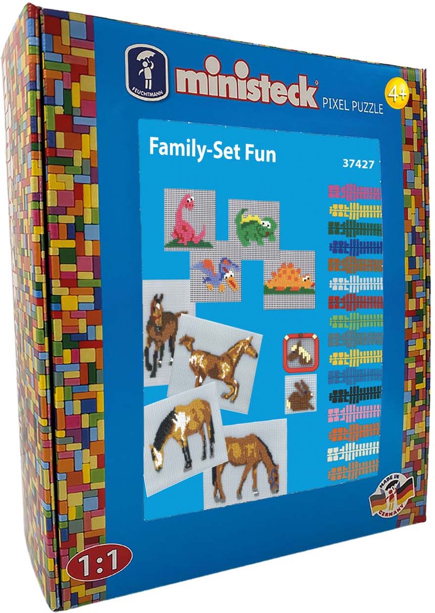 Ministeck coffret familial fun - boîte xl - 1800 pièces