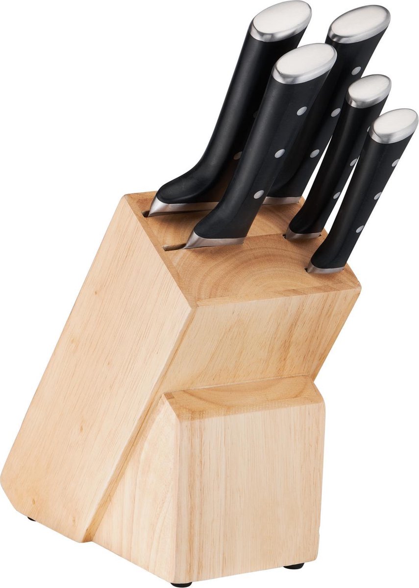 Tefal ice force k232s574 - ensemble de couteaux - 5 pièces - avec bloc à couteaux - acier inoxydable - va au lave-vaisselle