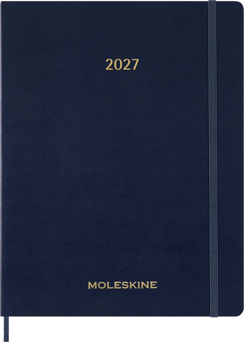 Agenda Moleskine 15 mois - 2027 - planificateur essentiel - hebdomadaire - vertical - xxl - bleu saphir