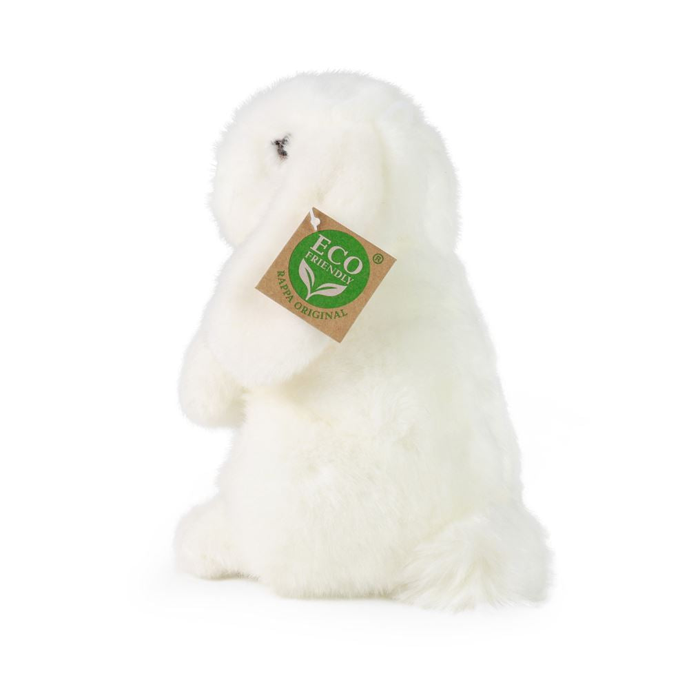 Rappa peluche lapin blanc peluche debout 18 cm jouet résistant.