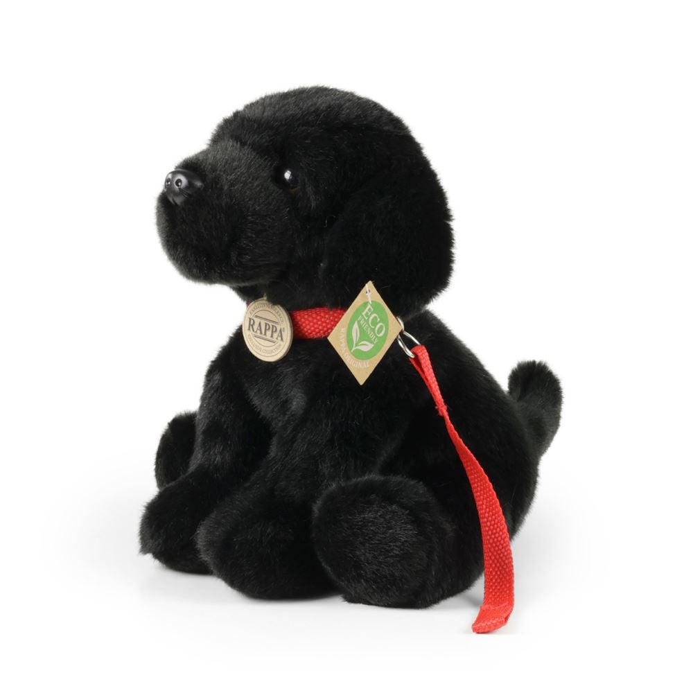 Peluche labrador noir 28 cm éco-responsable