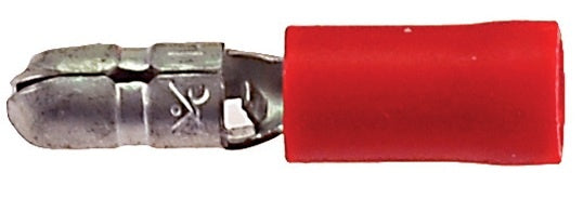 Connecteur de balle de chaussures câblé mâle 4 mm - rouge (100 pièces)