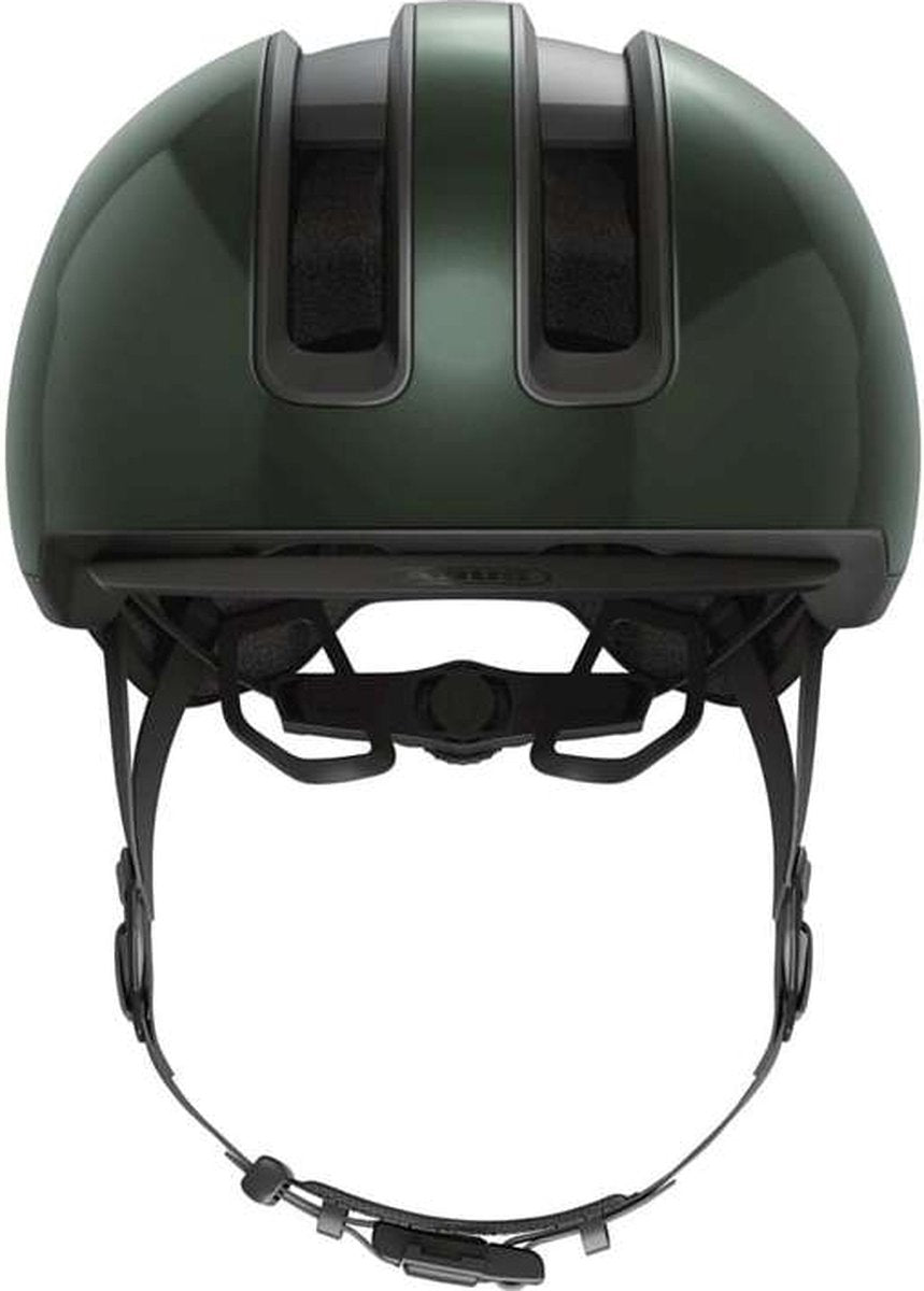 Casque de vélo Abus Hud-y Moss Green S - 51-55 cm - vert - adapté pour une utilisation sur vélos électriques - vélos de ville - 280 g