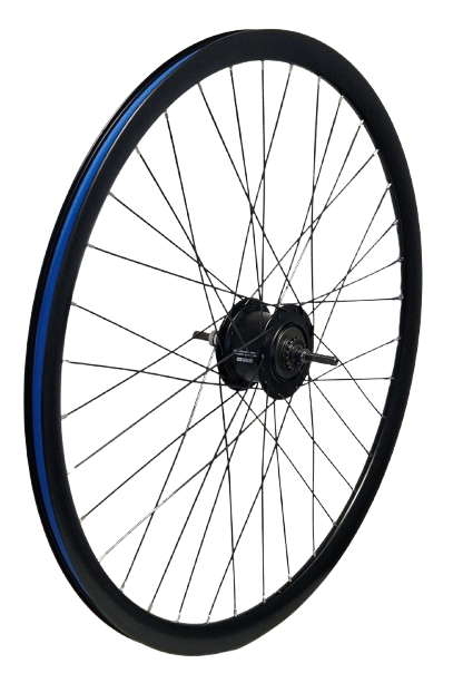 Roue arrière Kgz 28 pouces (622) jante et rayons noirs nexus 7 rb noir