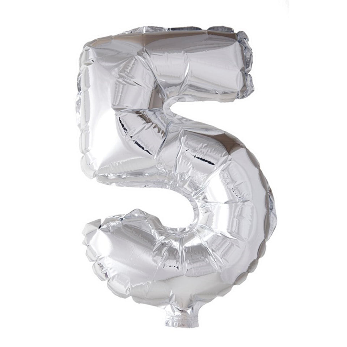 Ballon aluminium Globos numéro '5' argent 40cm