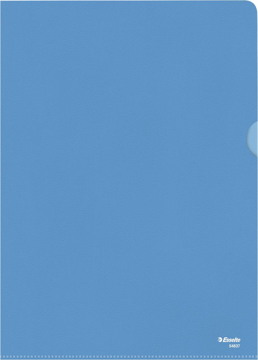 Dossier standard Esselte a4 - feuille pp 0,11 mm - 100 pièces - bleu