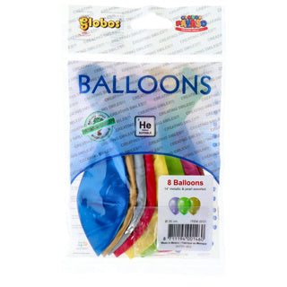 Ballon métallique 35 cm assorti | 5 pièces