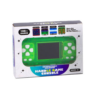 108 jeux dans 1 console de jeu avec écran de couleurs assorties vert et violet