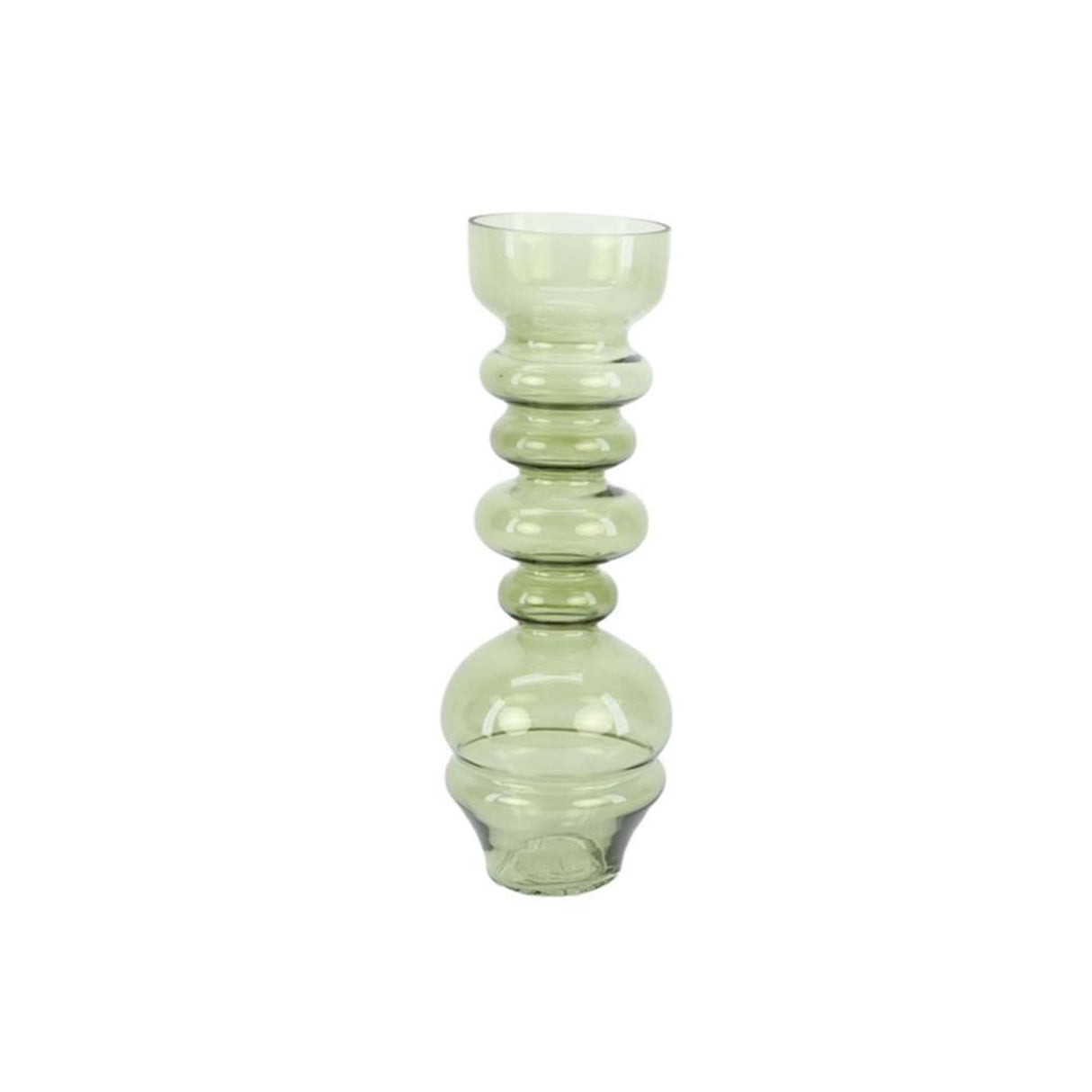 Hbx natural living vase verre ø12xh33,5cm vert clair