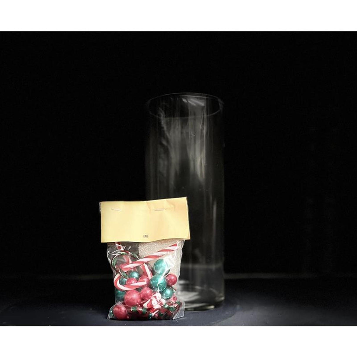 Vase vivant naturel HBx avec perles d'eau déco, joie de Noël