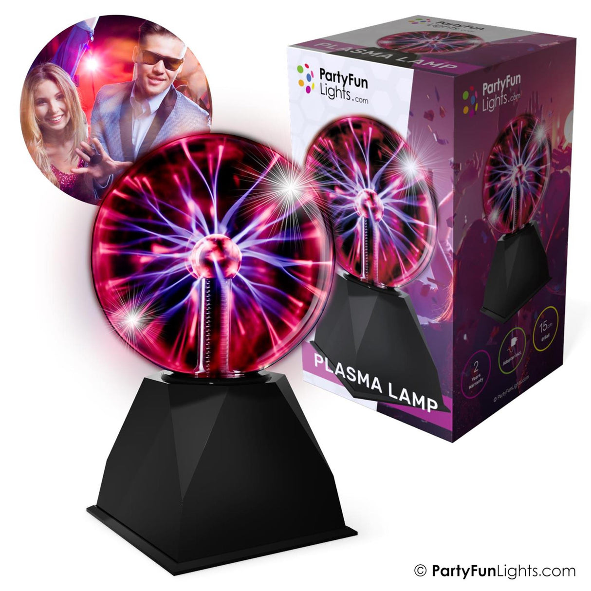 Partyfun lampe plasma lumières dia15 cm