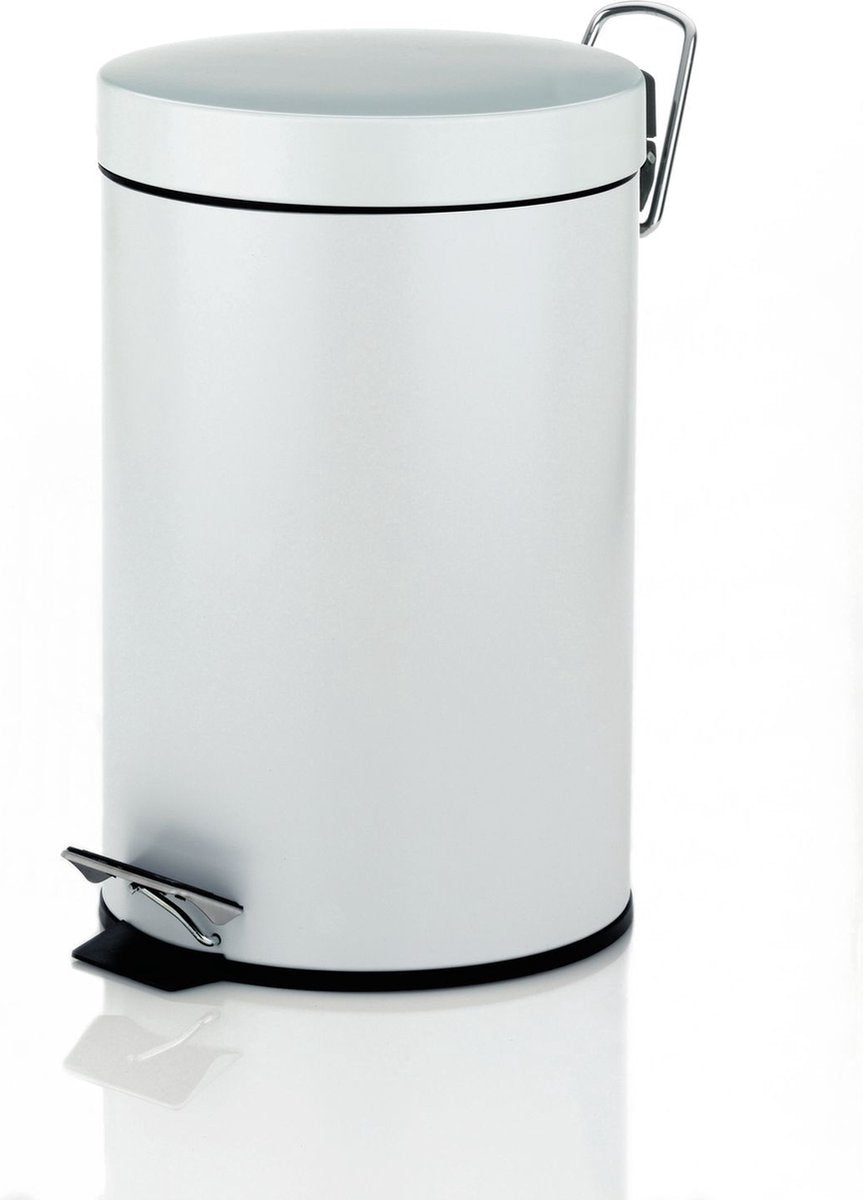 Poubelle à pédale Kela Monaco - 3 l - blanc -