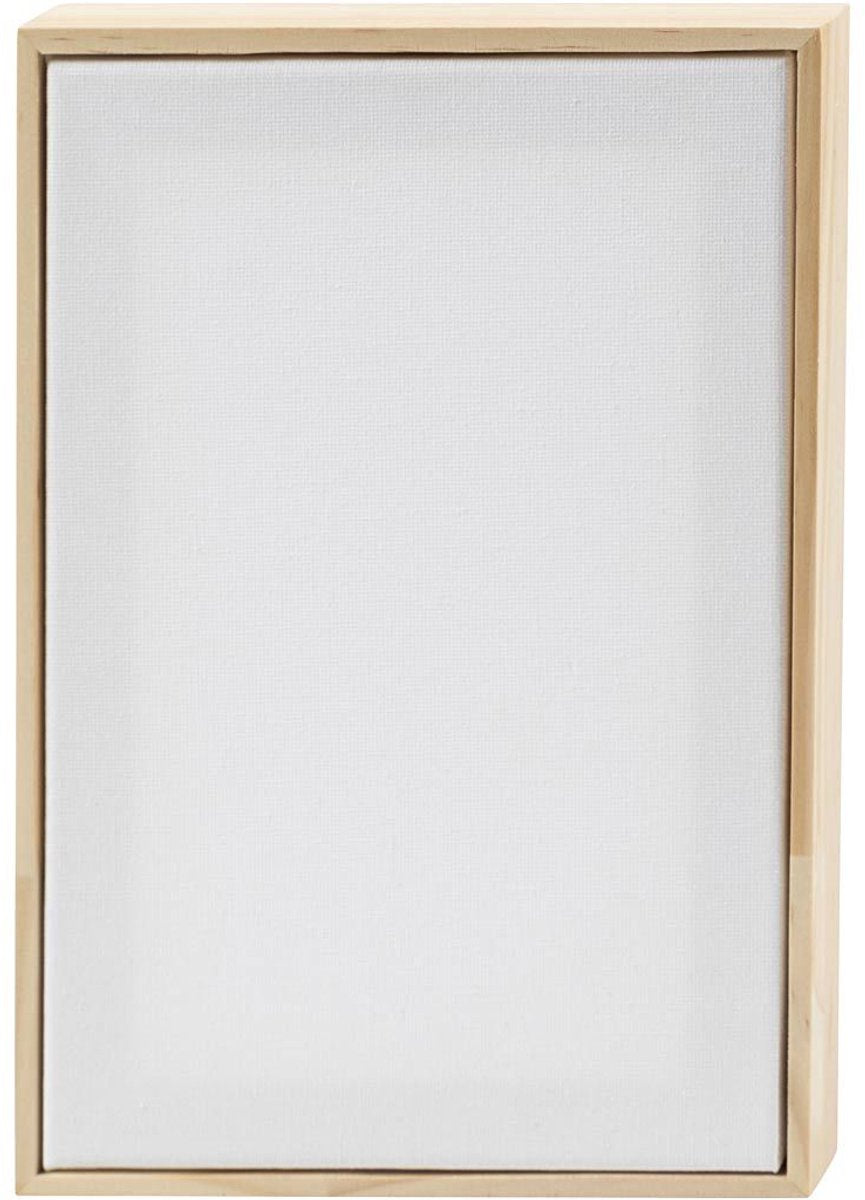 Creativ company Toile tendue avec cadre, dim. 15,8x23,8 cm, 280 g, blanc, 10 pièces 1 boîte