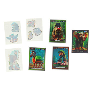 Cartes holographiques Kidz brainrot + tatouages | 15 pièces