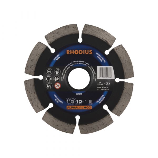 Disque à tronçonner diamanté alphaline 115x10