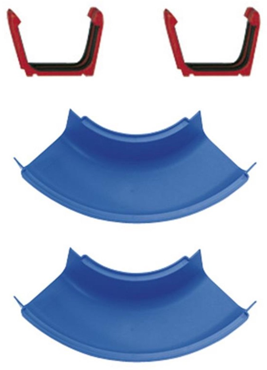Aquaplay big - - sections courbes - lot de 2 - extension - accessoires pour piste d'eau