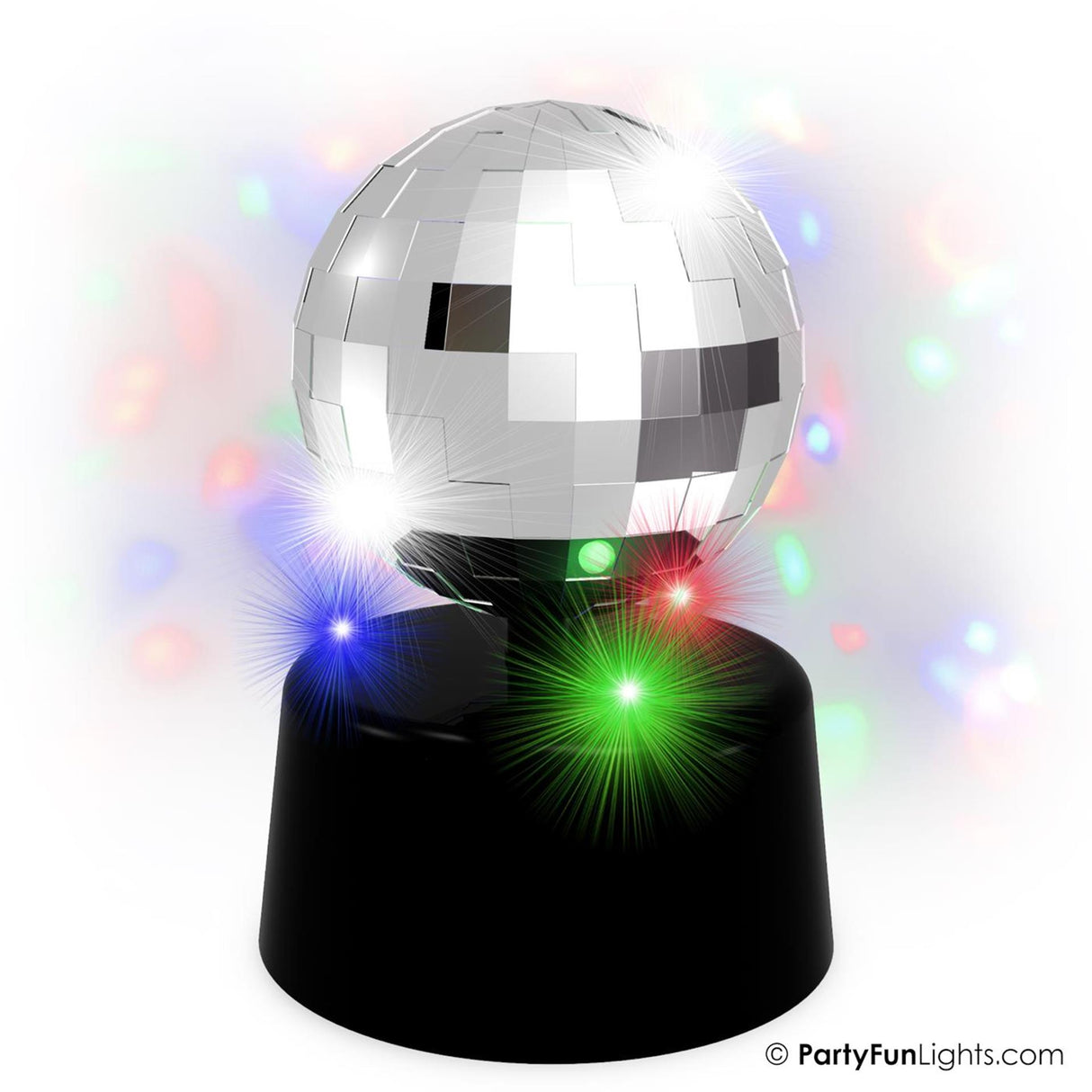 Partyfun lumières lampe de table mini miroir disco led rotation