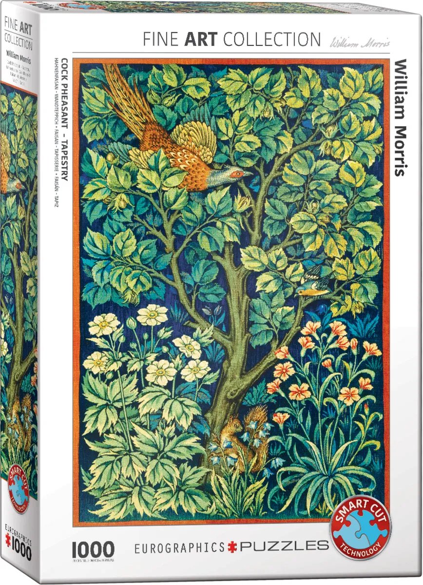 Eurographics - coq faisan - william morris - 1000 pièces - 68×48cm - puzzle chef-d'œuvre des beaux-arts