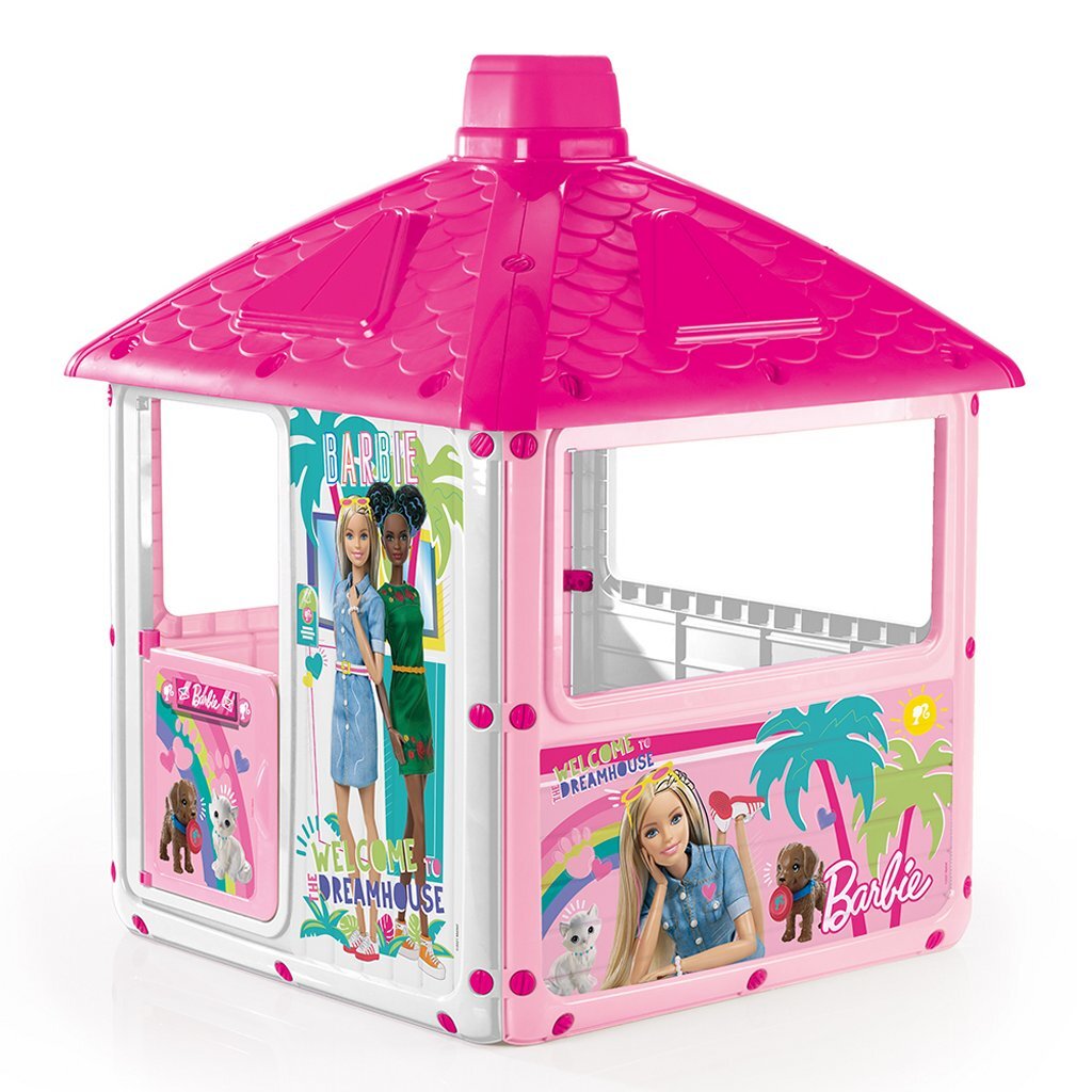 Maisonnette Barbie City 132x104x104 cm rose blanc