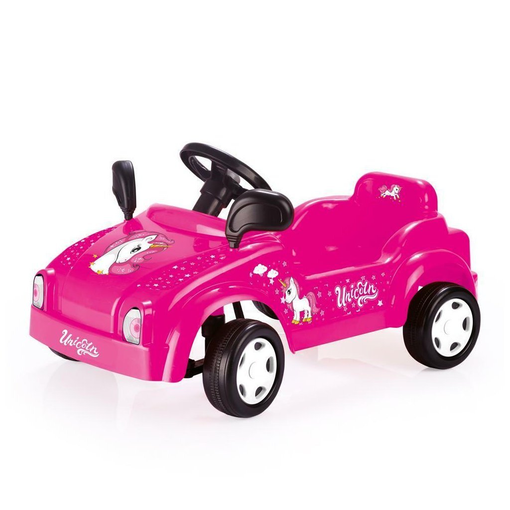 Voiture à pédales Dolu licorne rose