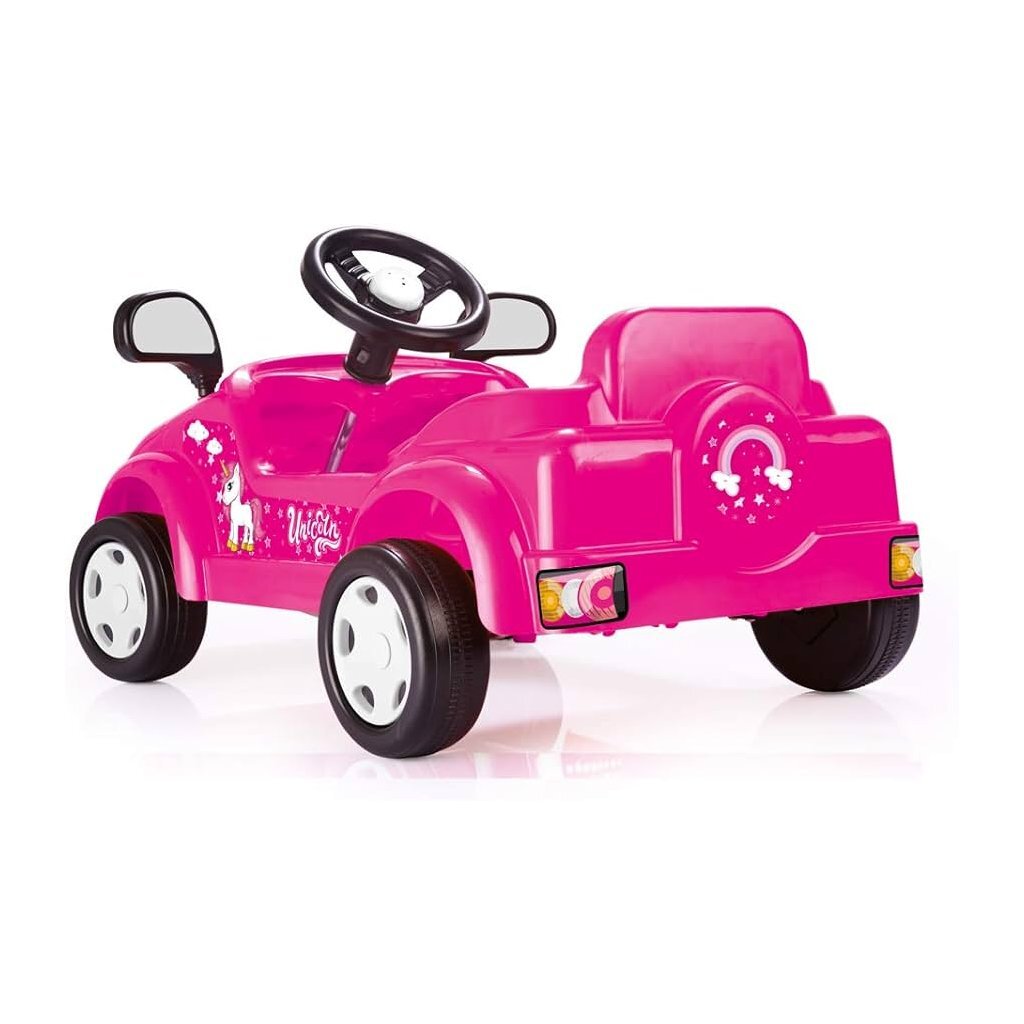 Voiture à pédales Dolu licorne rose