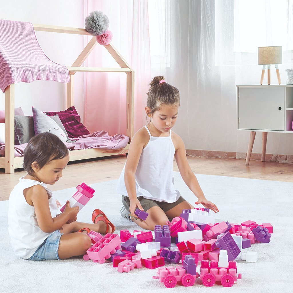Dolu Dolu Unicorn JumBlocks Train avec 50 blocs Rose