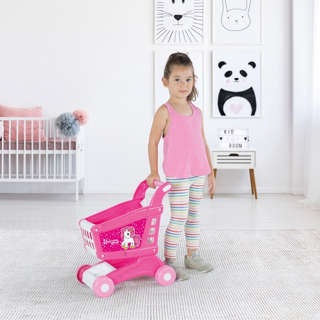 Chariot de courses Dolu Licorne rose