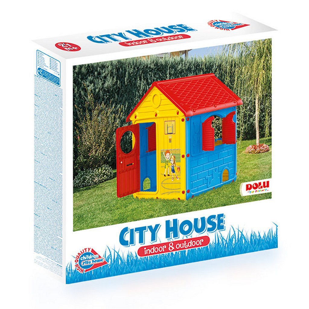 Dolu Maisonnette Dolu 132x104x104 cm Rouge Jaune Bleu