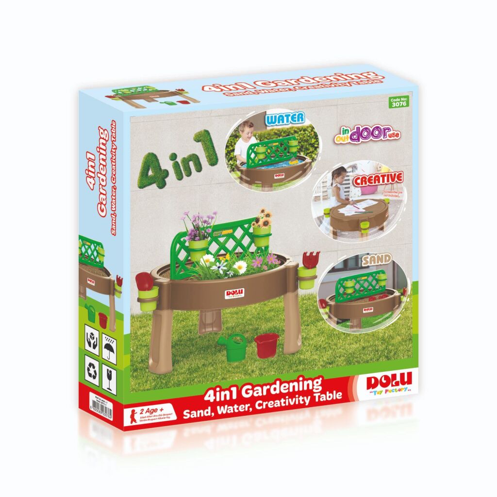 Dolu 3076 table de jeu de jardin 4en1 80x80 cm
