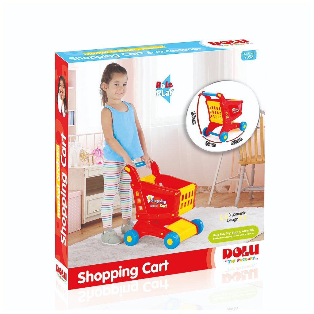 Chariot Dolu 50x31x43 cm rouge jaune bleu