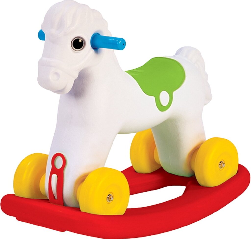 Dolu Dolu Cheval à bascule poney 2 en 1