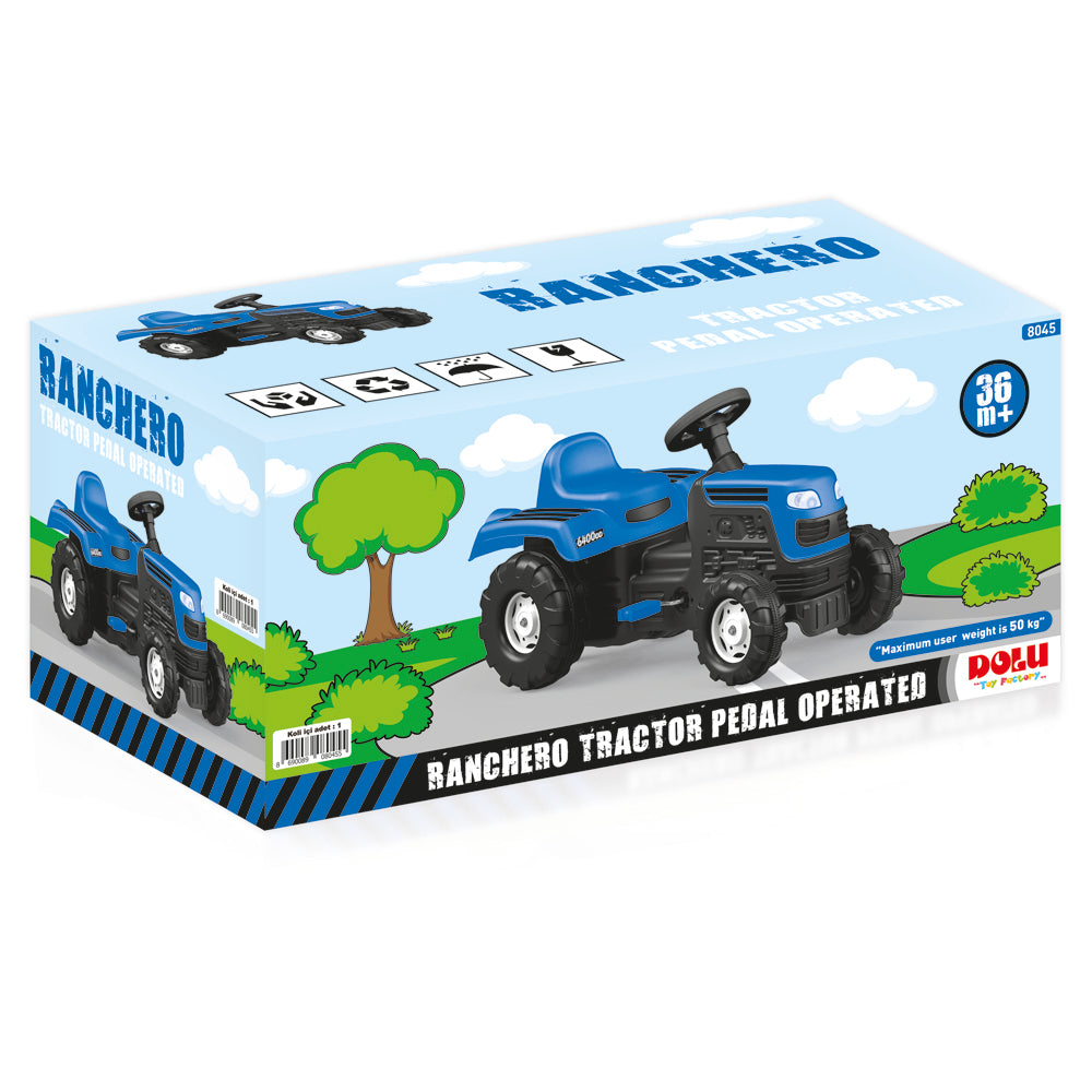 Tracteur de pédale Dolu bleu