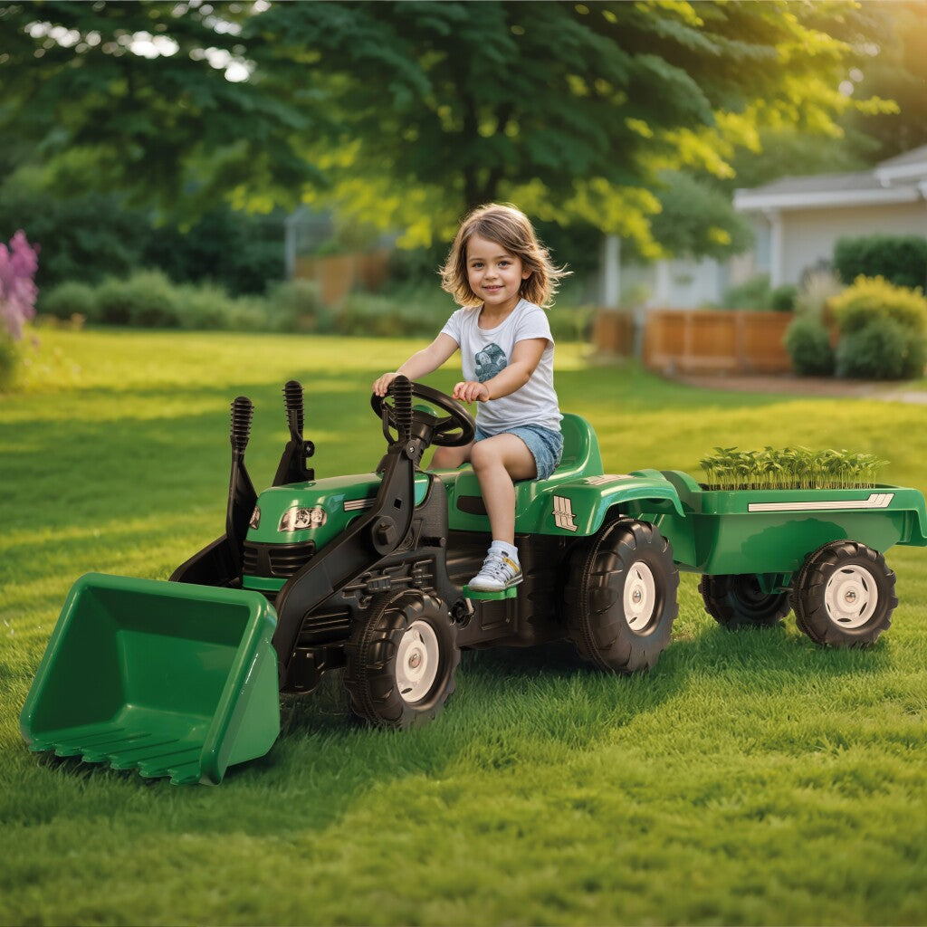 Excavatrice de tracteur à pédale Dolu + Green de remorque