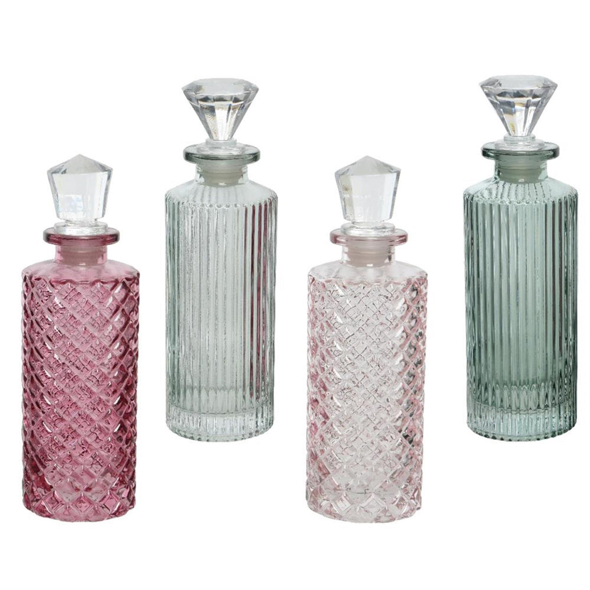 Decoris déco bouteille verre h17cm
