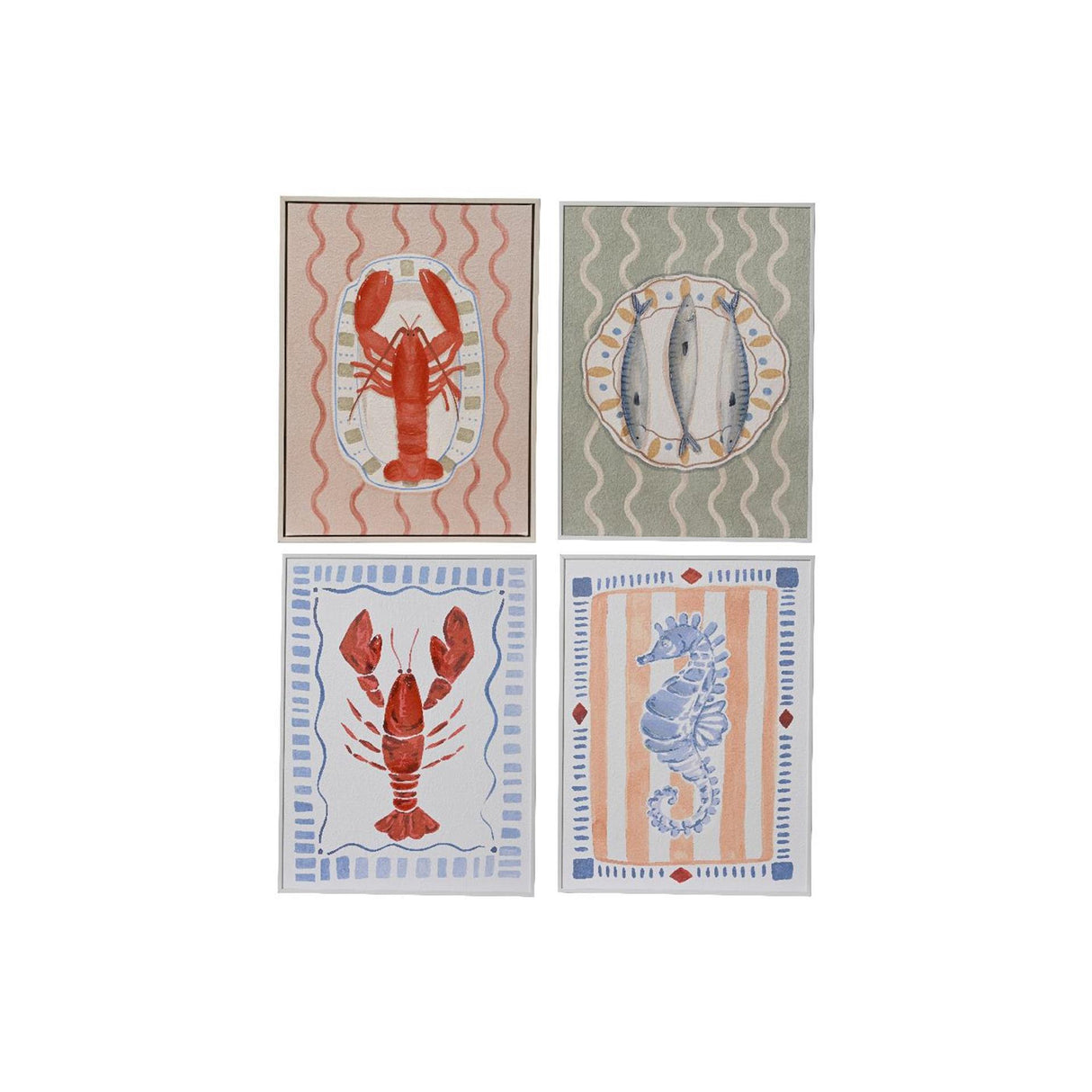 Decoris toile déco murale animaux marins 30x1,5x40cm