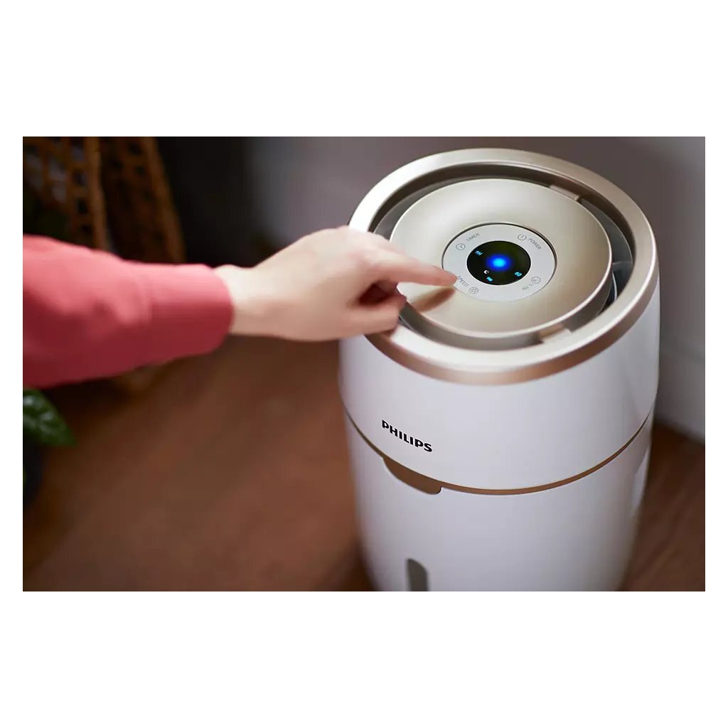 Philips hu4816 10 série 2000 humidificateur 4l champagne blanc