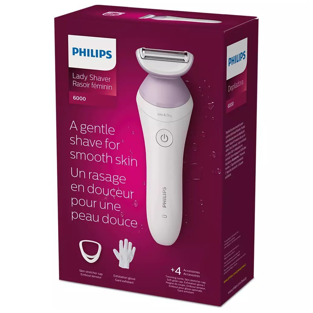 Philips brl136 00 rasoir pour femme série 6000 blanc violet
