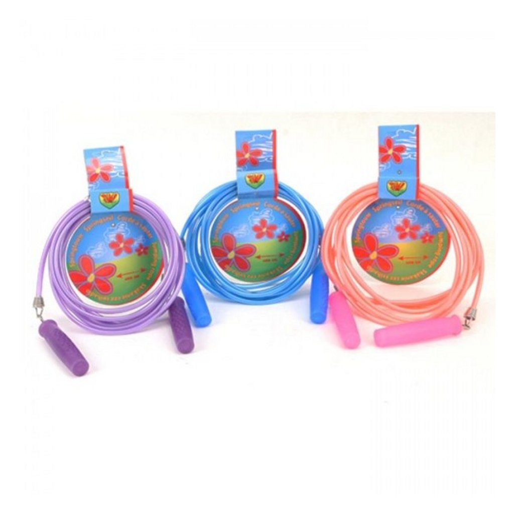 Corde à sauter Basic en plastique avec paillettes 2,3 m
