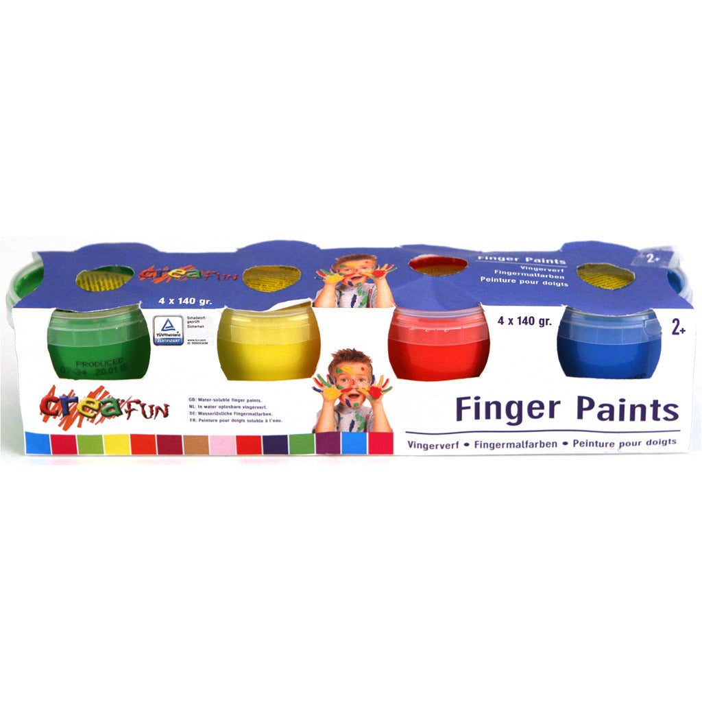 Creafun peinture au doigt 4 x 140 grammes