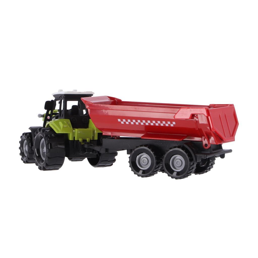 Tracteur Autres Marques avec Remorque Rouge + Lumière et Son