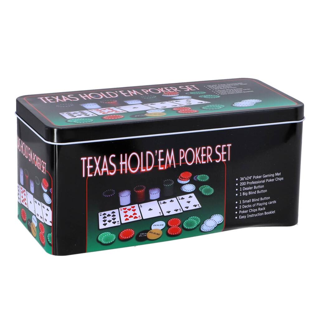 No brand poker set en étain 200 pièces