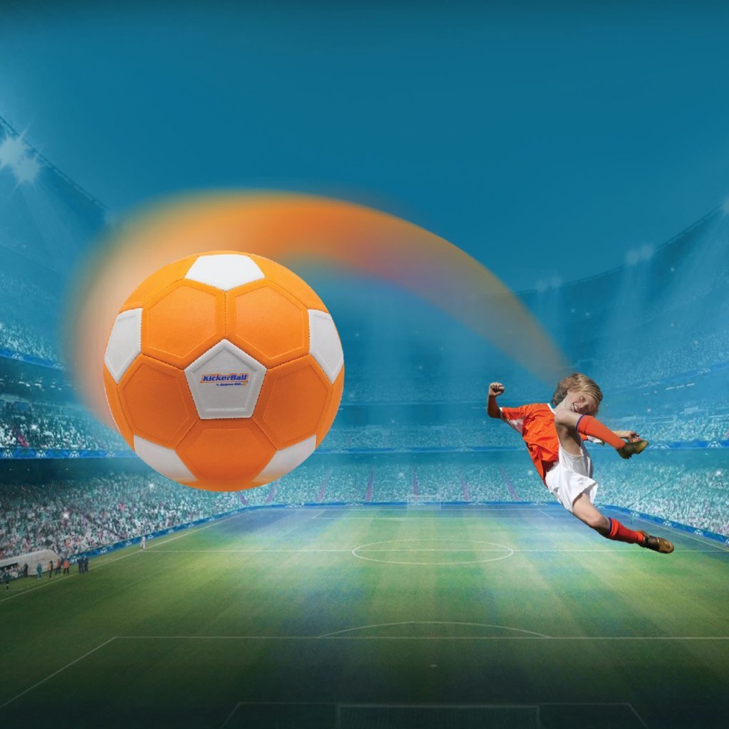 Ballon de football kickerball orange taille 4