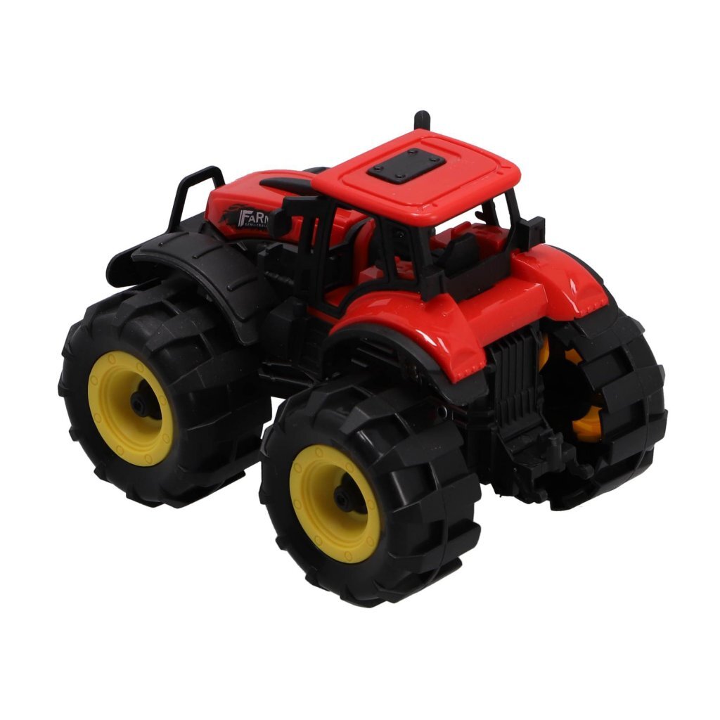 Tracteur autres marques 15 cm + lumineux et sonore rouge noir